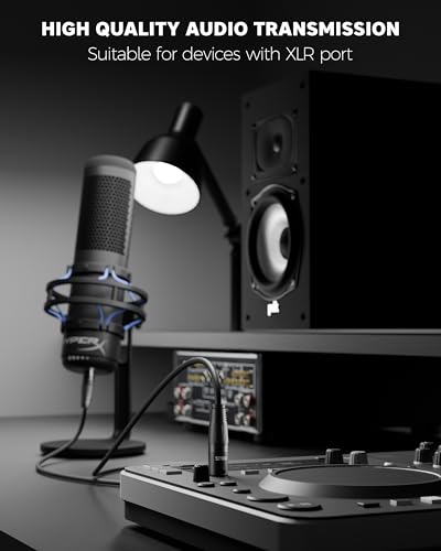 Image of FEDUS StagePro XLR Cable Male to Female 15 Meter, Professional 3 Pin Balanced Microphone Mic Cord, 24AWG Oxygen-Free Copper, Mic Wire, Noise-Free Audio & DMX Wire for Podcast, Stage, Studio Mixer