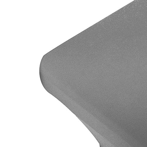 Image of Peomeise 4FT Spandex Table Cover Rectangular Stretch Spandex Tablecloth (Gray,4FT)