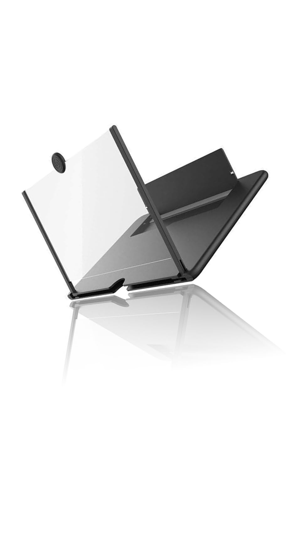 12 in 3D HD Screen Magnifier for Smartphones - Foldable Phone Stand for Movies, Gaming & Videos - Portable Projector Amplifier (Black)