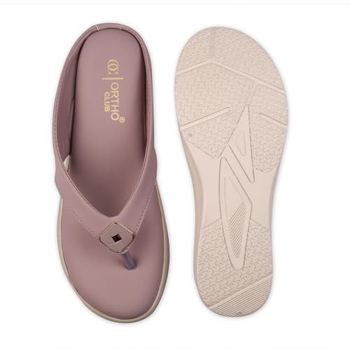 Image of ORTHO CLUB Women's Comfortable Wedge Sandals | Cushioned Sole, Slip-Resistant Design | Lightweight Women Sandal Footwear for Office & Casual Use | Sandal For Women