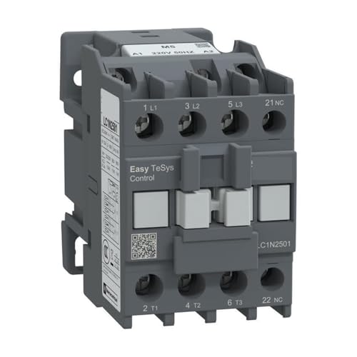 Contacteur tripolaire LC1N2501M5N pour circuit electrique triphase