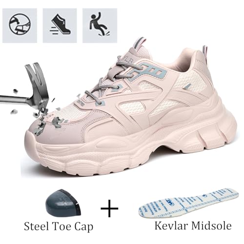 Image of Nutropa Steel Toe Boots for Men, Lightweight Safety Work Shoes, Comfortable Breathable Composite Toe Boots Slip-Resistant Indestructible Shoes