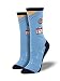 Socksmith Womens Crew Socks "Scrubs" Blue (Sock size 9-11 fits Shoe size 5-10-5)