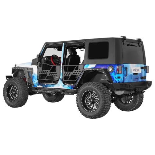Image of Hooke Road for Jeep JK Trail Doors Offroad Steel Tube Doors Compatible with 2007-2018 Jeep Wrangler JK Unlimited 4-Door Sahara Rubicon Sport