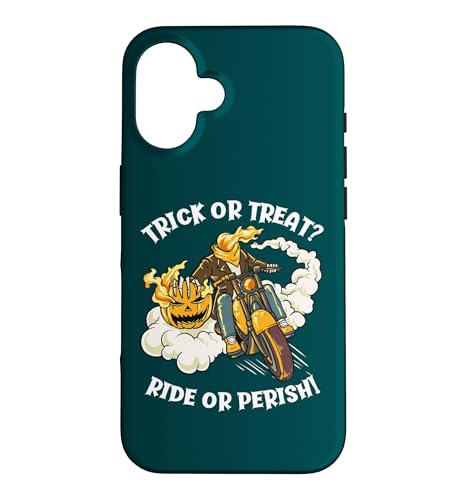 Trick Or Treat Ride Or Perish �ʔ��� �n���E�B�� �p���v�L�� �o�C�J�[ �X�}�z�P�[�X iPhone 16 �p
