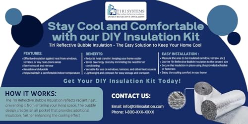 Image of DIY Insulation Kit Thickness -8MM, L- 4 MTR, W-1.25 MTR with Silver foil Tape 2 inch x20mtr Reflective Bubble Insulation - The Easy Solution to Keep Your Home Cool and Comfortable