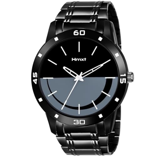 Image of HMXT-47 Bold Black Stainless Steel Series Men's Analog Watch