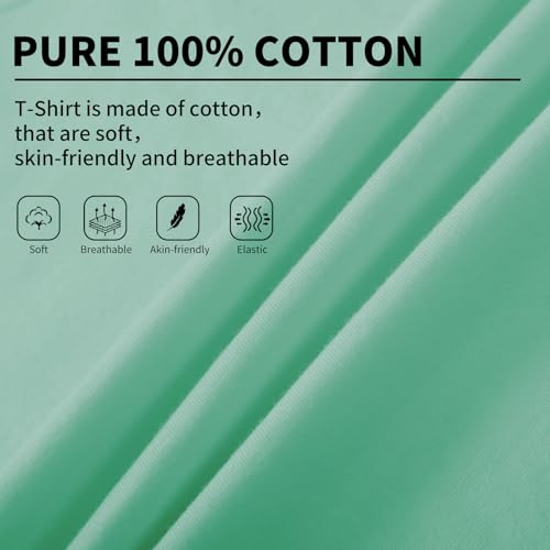 Image of 2-Pack Kids Cotton T-Shirts Short Sleeve Basic Tops for Toddlers Boys Girls