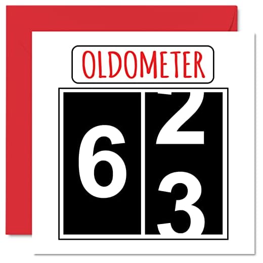 Divertidas tarjetas de cumpleaños 63 para hombres y mujeres, olómetro, tarjeta de feliz cumpleaños para papá, mamá, abuelo, niñera, tarjetas de felicitación de 145 mmx145 mm, tarjeta de cumpleaños 63