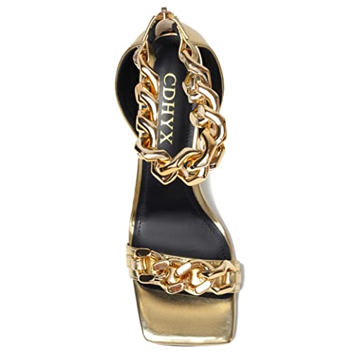 Women's Stiletto High Heels Sexy Square Open Toe Shoes Formal Wedding Party Classic Heeled Sandals with Back Zip Design4