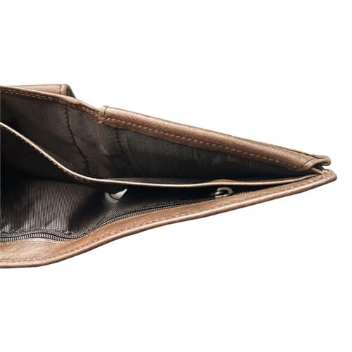 Top Tier Cowhide Men's Wallet Vintage Horizontal Zipper Change Credit Card Slot Leather Men's Bag4