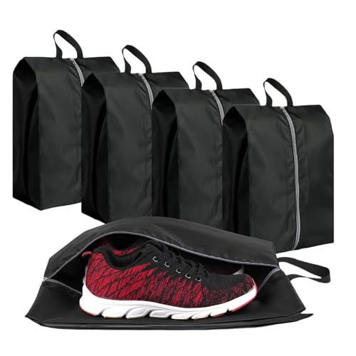 Bolsas Zapatos, 4 Piezas Bolsa para Zapatos de Viaje 42 x 24cm Portátil Prueba de Grandes Impermeabile Humedad Almacenamiento Bolsa con Cremallera, para Viajes o Almacenamiento