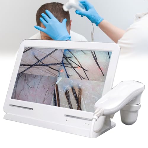 KYZTMHC Analizador de Cabello Diagnóstico de la Piel, Probador de folículos del Cuero cabelludo, Analizador de Cabello de diagnóstico de la Piel LCD de 10,1 Pulgadas, para el hogar, salón de Belleza