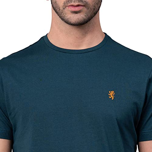 Image of Red Tape Solid Navy Round Neck T-Shirt for Men | Premium Comfort | Versatile Everyday Essential