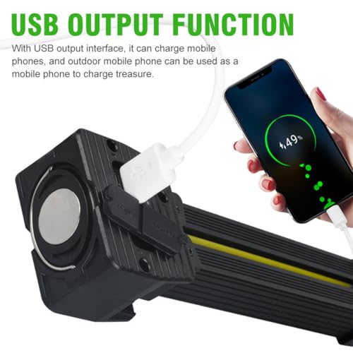 Image of Gym Lamp for Posing, Portable The Magnetic Gym with Hanging Hook, Rechargeable 7th Gear Dimming Posing Lamp with 180 Degree Folding, Posing Gym Lamps for Camping, Photography, Selfie (Black*1)