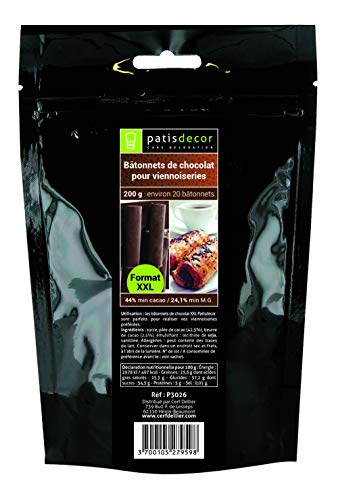 PATISDECOR Bâtonnets de Chocolat XXL 200 g P3026