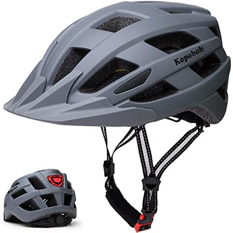 Casco Bicicleta Adultos con Luz LED y Visera Extraíble Cover