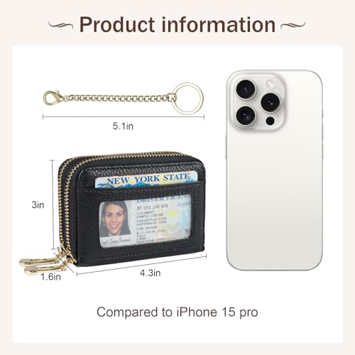 Image of imeetu Rfid Credit Card Holder,Genuine Leather Businese Card Case,Rfid Blocking Wallet for Women & Men