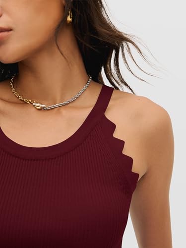 Image of ANRABESS Womens Summer Tank Tops Sleeveless Ribbed Camisole | Spaghetti Strap Cami Sweater, Soft Lightweight, Slim Knit, Casual Beach Vacation Travel Office Clothes, Spring Fall Layering