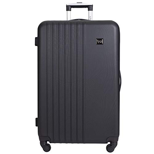 Travelers Club Cosmo Hardside Spinner Luggage, Black, 2-Piece Set (20/28)2