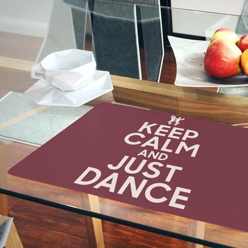 Napperons de table Keep Calm rouge pour animer vos repas de fête