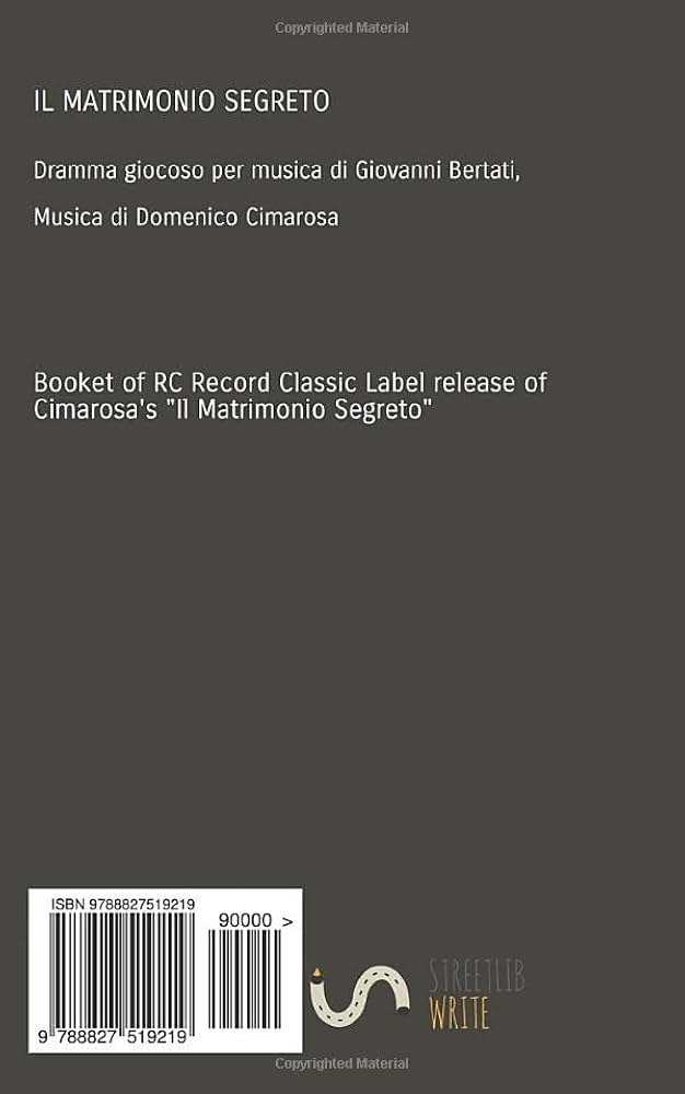 Amazon | Il matrimonio segreto | Cimarosa, Domenico