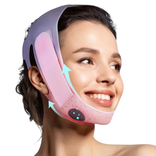 Maschera V Facciale Riutilizzabile, Maschera Viso in Forma a V con Effetto Lifting, Rassodante Collo e Mento, per doppio mento e pelle del viso cadente, per il lifting del viso per il dimagrimento