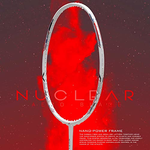 Image of Hundred Nuclear 72 Carbon Fibre Unstrung Badminton Racket with Full Racket Cover for Intermediate Players