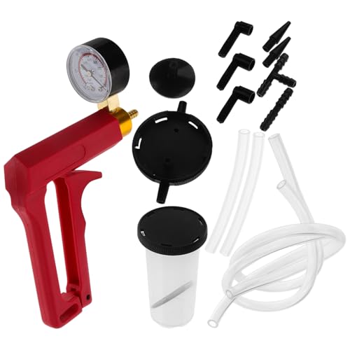 STOBAZA 1 Set Brake Bleeder Pump Portable Motorcycle Brake Pump Power Suck Held Automotive Handle Brake Bleeding Tool Brake Fluid Pump Brake System Bleeding Tools Motorcycle Tools Metal