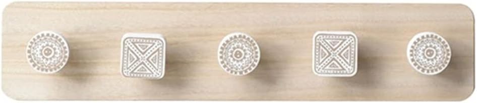 JSEIAJB Wood Coat Hanger Wall Hook Home Decorative Clothes Hangers Key Holder Wall Mounted Coat Rack(29.5cm x 10xm)
