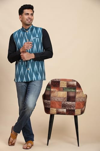 Image of SKAVIJ Men's Casual Nehru Jacket Business Vests Lightweight Waistcoat Slim Fit Suit Vest