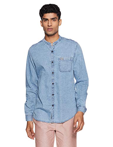 US Polo Men's Solid Slim Fit Casual Shirt