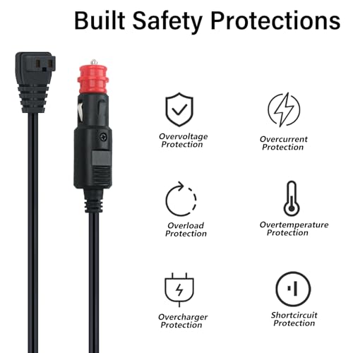 Image of DC 12V Power Cord Car Fridge Compatible with Alpicool, Bodega, Euhomy, BougeRV, ARB, Dometic, ICECO, Setpower, JoyTutus Car Refrigerator Power Cord