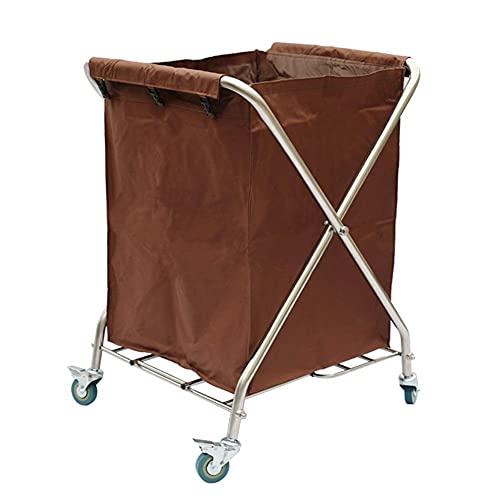 DFEDHF Laundry Sorter Cart Foldable Laundry Hamper, Rolling Hotel Sorter Cart Mobile Trolley for Storage Organize Dirty Clothes, Sturdy Basket with Wheels