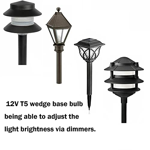 Ro6G NBT-001 Landscape Light Bulbs For Philips 12 Volt 11 Watt T5 Wedge Base Low Voltage Lights Bulbs/ Garden Light Bulbs/ Deck Light Bulbs/ Yard Light Bulbs/ Malibu Bulbs thumb #2