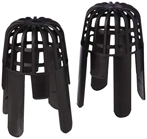 merriway BH03114 (2-Piece) Gutter Balloon Outlet Guard Black To Fit 68 mm Pipe - Pack of 2