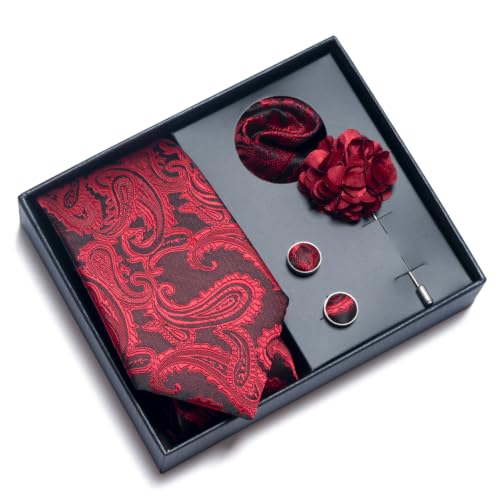 Image of joy alice 70 Colors Ties Set Men Mixed Color Necktie Handkerchief Cufflinks Brooch 3.15 Formal