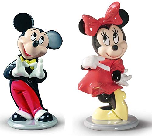 Lladro Myszka Miki (#9079) i Myszka Minnie (#9345) zestaw 2