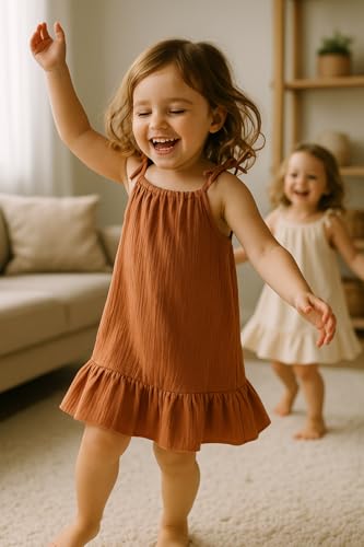 Girls' Dresses 3-Pack Summer Floral Printed Sleeveless Dress for Girls 4-8 (US, Age, 6 Years, White+Yellow+Pink)2