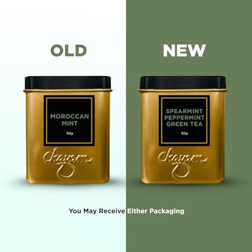 Image of CHAYAM Spearmint-Peppermint Green Tea, 50g each | Pure Spearmint & Peppermint | Supports PCOS & Digestion | 35g Loose Leaf | Enjoy Hot or Iced - pack of 2
