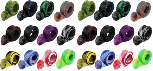 Image of 12Pcs Rod Sock Fishing Rod Sleeve, Cover Braided Mesh Rod Protector Pole Gloves Fishing Tools. Flat or Pointed End /Spinning or Casting. for Casting Sea Fishing Rod /Spinning
