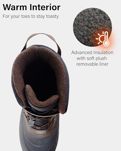 Ice Fields Andrew 2 Man-Made Leather Snow Winter Boots for Men, Warm, Insulated, Waterproof Shell3
