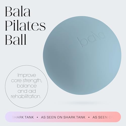Image of Bala Pilates Ball, Non-Weighted Exercise Ball for Yoga & Barre - Small 8 inch | Yoga Ball, Stretching, Strength & Core Training, Workout, Home Gym & Fitness, 100% PVC with Mini Pump