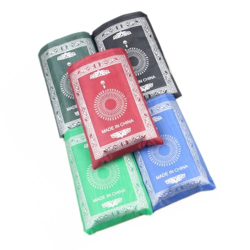 LAIOUSN Set di 5 tappetini da preghiera impermeabili in poliestere