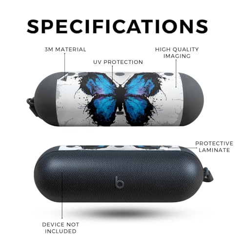 Image of Speaker Skin Compatible with Beats Pill (2024) - Butterfly Splash - Premium 3M Vinyl Protective Wrap Decal Cover - Easy to Apply | Crafted in The USA by MightySkins