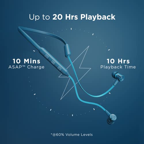 Image of boAt Rockerz 245 pro Bluetooth in Ear Neckband with Beast Mode(Super Low Latency) for Gaming, ENx Tech for Clear Calls, ASAP Charge, 20HRS Playtime, IPX4, Dual Pairing & BT v5.3(Blue Bliss)
