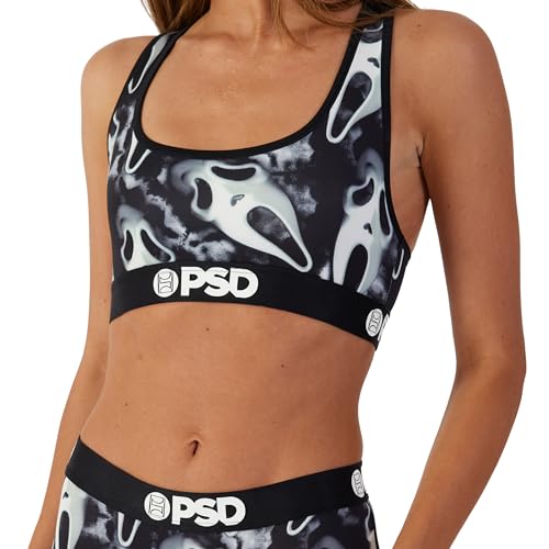 PSD Women's Horror & Halloween Theme Sports Bra - Racerback Sports Bras for Women with Breathable Microfiber Fabric
