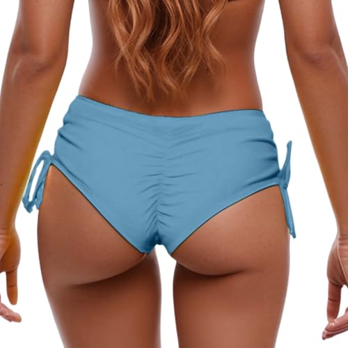 POIUIYQA Bragas de Bikini Mujer con Lazos – Braga Bikini Mujer Ajustable, de Secado Rápido