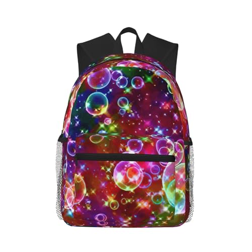 Sac à dos randonnée et camping au motif imprimé arc-en-ciel