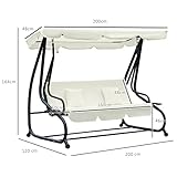 Outsunny Hollywoodschaukel Gartenschaukel 3-Sitzer - 3